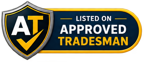 Navy pill badge — Oakfield Home Services