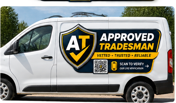 Premium signwriter decal on the side of a white van